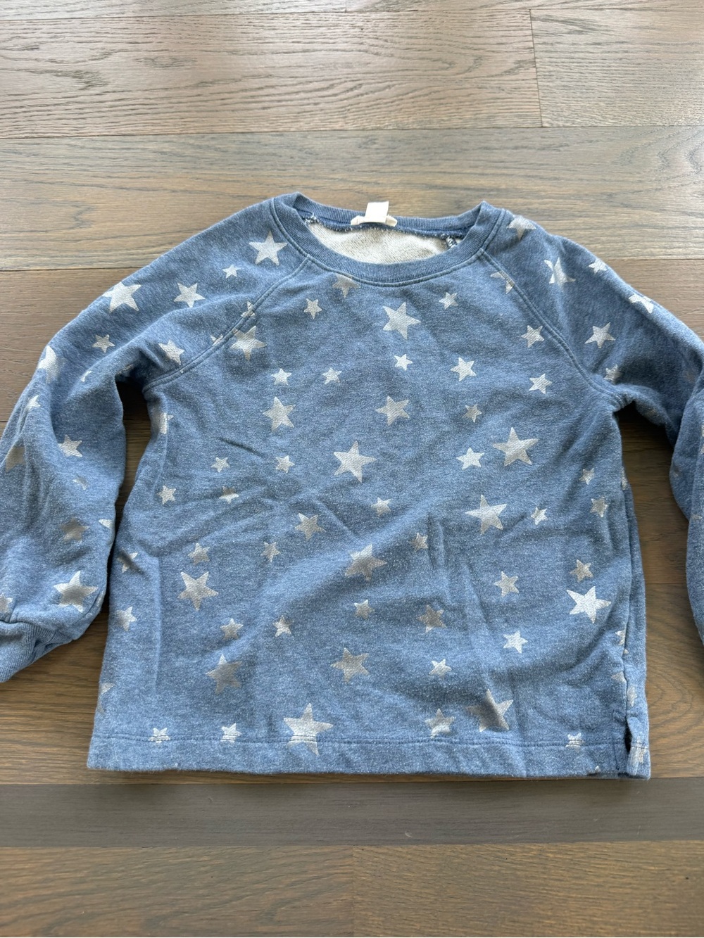 Crewcuts Blue Star Print Sweatshirt with Silver Stars